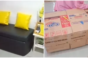 Cuma pakai barang bekas, begini cara buat sofa low budget yang bikin rumah jadi estetik