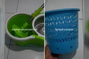 Nggak perlu keluar duit laundry, ini cara mencuci pakaian pakai alat pel lantai yang hemat dan cepat
