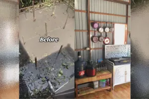 Mewah tak harus mahal, 9 potret dapur kayu-seng dibangun di atas rawa ini penataannya elegan