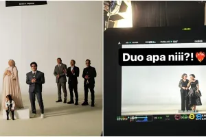 Intip 11 momen 3 keluarga Aurel Hermansyah syuting video klip, penampilan Ashanty mirip Rose Titanic