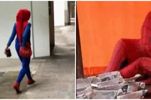 11 Potret kocak Spider-Man versi Indonesia ini bukannya keren malah terlihat nyeleneh