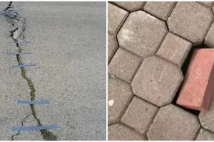 11 Potret kocak cara warga +62 perbaiki jalan rusak ini kelewat nyeleneh, pengin ketawa takut dosa