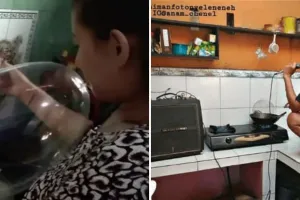 11 Potret kocak aksi ibu-ibu saat masak ini nyelenehnya nggak ada lawan, idenya dari mana ya?