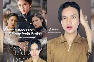 Lawan kecantikan Dian Sastro, potret pria makeup jadi Jeng Yah di Gadis Kretek ini bikin perempuan iri