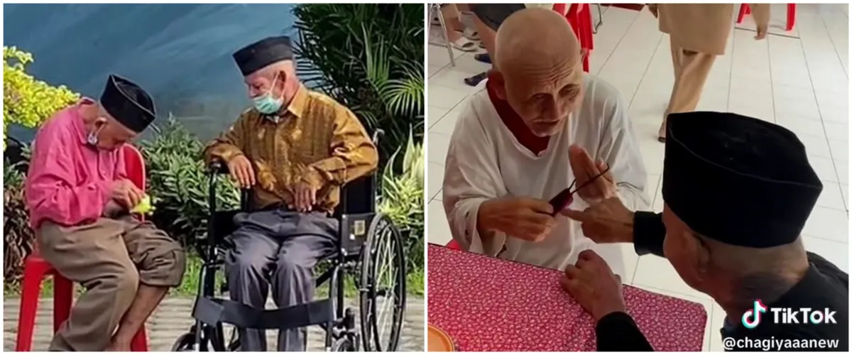 Bertemu sejak di panti asuhan, 9 potret persahabatan dua kakek di panti jompo ini bikin trenyuh