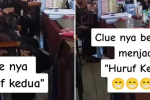 Teka-teki huruf kedua dan ketiga ini butuh beberapa menit baru paham, pertanyaannya menjebak