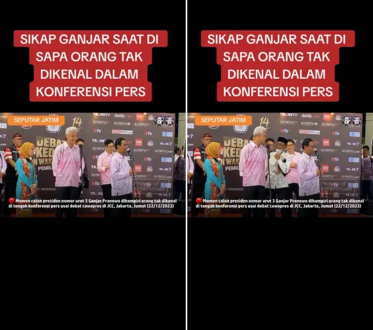 ganjar didatangi pria © TikTok