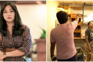 Dapur rumahnya penuh perkakas masak tanpa kitchen set, intip 11 penampakan rumah Hesti Purwadinata