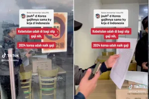 Momen pria pamer slip gaji kerja di Korea, nominalnya bikin gagal fokus dikira mirip UMR Indonesia