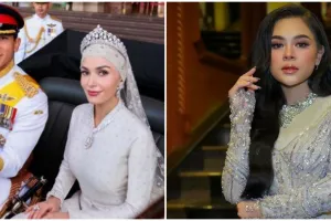 9 Potret pedangdut hadiri pernikahan Pangeran Abdul Mateen di Brunei, gayanya elegan bak bangsawan