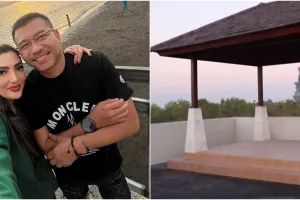 Langsung menghadap GWK, 9 potret rooftop vila Anang dan Ashanty di Bali berasa kafe di atas ketinggian