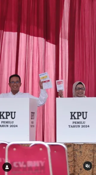 pasangan AMIN menang di TPS Anies © Instagram