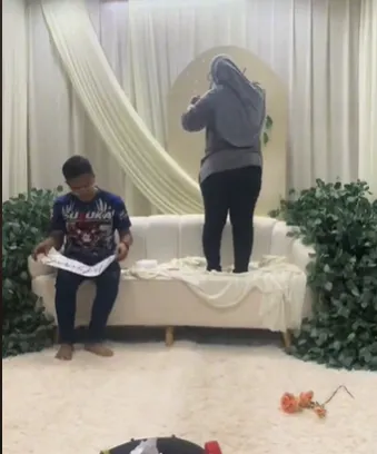 Rela dipoligami hingga bantu dekor pernikahan suami © TikTok Rela dipoligami hingga bantu dekor pernikahan suami © TikTok