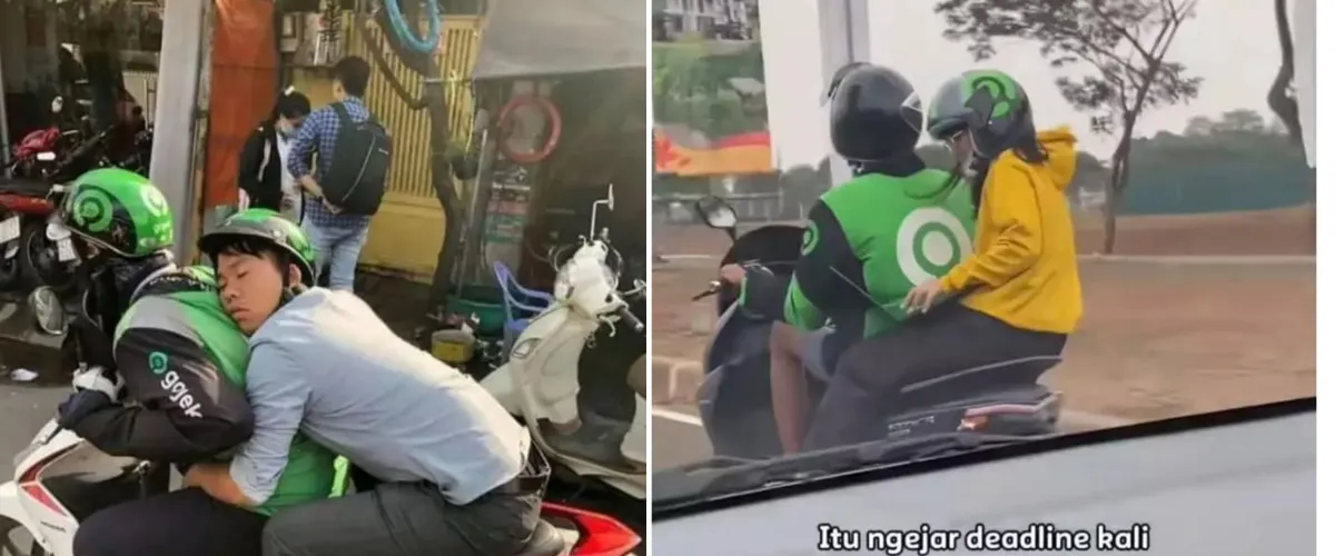 45 Potret kocak tingkah nyeleneh orang saat dibonceng ini bikin bingung pengendara lain, absurd abis