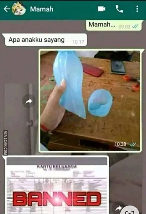 Chat lucu orang tua dan anak © X Chat lucu orang tua dan anak © X