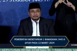 Hasil sidang isbat Kementerian Agama tetapkan 1 Ramadhan 1445 H jatuh pada Selasa 12 Maret 2024