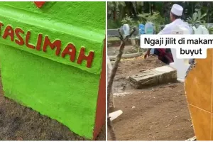Bukannya ikut doa, aksi bocah saat diajak ziarah makam kakeknya ini malah banjir pujian