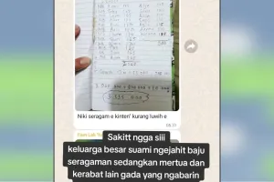Wanita curhat nggak diajak keluarga besar suami untuk bikin baju lebaran, alasannya bikin nyesek