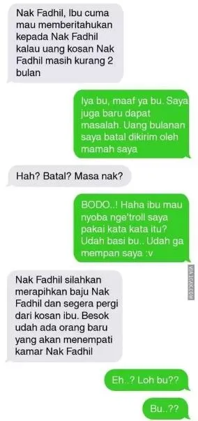 Chat lucu ketika anak kos ditagih uang sewa Berbagai sumber Chat lucu ketika anak kos ditagih uang sewa Berbagai sumber