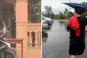 45 Potret kocak siasat nyeleneh orang jalani musim hujan ini bikin senyum kecut, kreatif pol