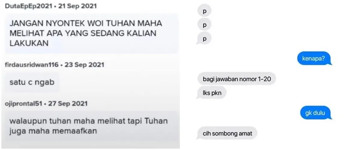 11 Chat lucu ketika teman minta contekan ini bikin senyum kesal, kemalasannya jangan ditiru