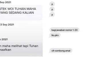 11 Chat lucu ketika teman minta contekan ini bikin senyum kesal, kemalasannya jangan ditiru