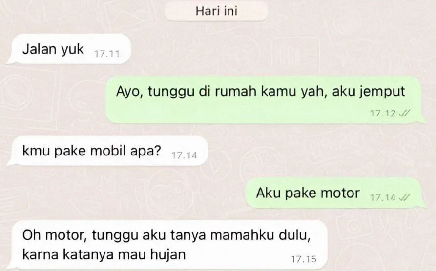 Chat lucu lelahnya hati hadapi pacar matre Berbagai sumber Chat lucu lelahnya hati hadapi pacar matre Berbagai sumber