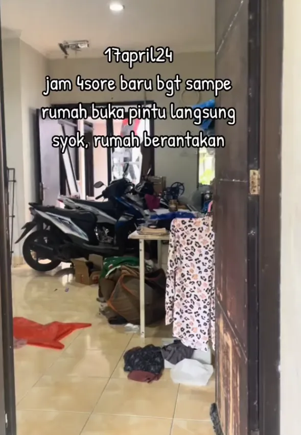 Viral rumah ditinggal mudik dibobol maling TikTok/@cirengbunting.id
