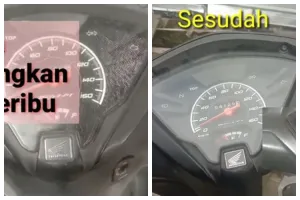 Tanpa digosok oli bekas, ini trik hilangkan noda retak di kaca speedometer cuma pakai 1 bahan dapur