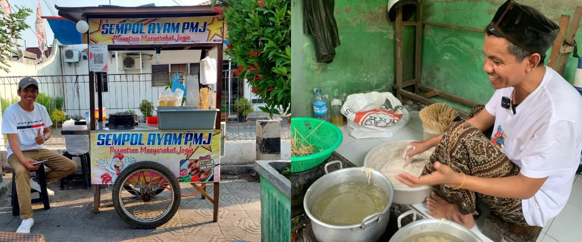 Kisah pria sukses beli tanah dan umrahkan orang tua, cuma dari jualan sempol Rp 500 per tusuk