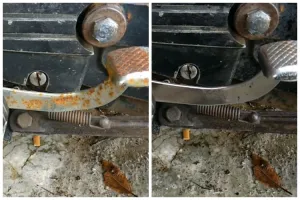 Tak perlu dicat ulang, trik bapak-bapak bersihkan karat di gigi motor ini cukup pakai 1 bahan dapur