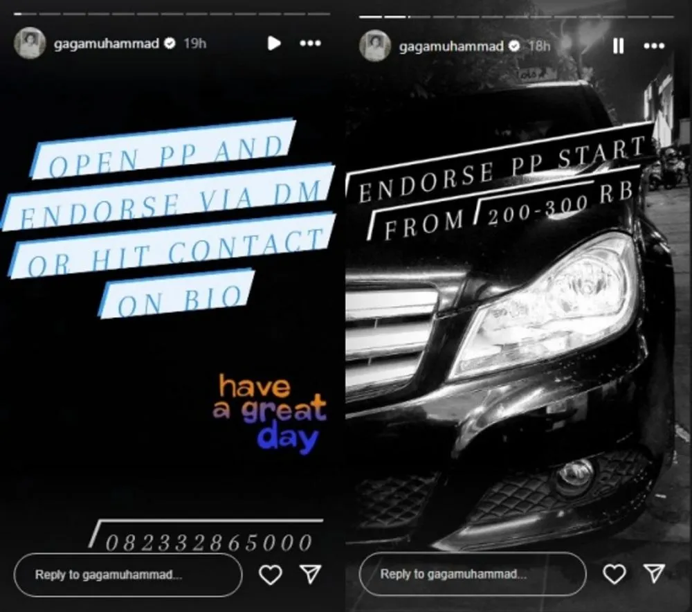 Gaga Muhammad open endorse © 2024 berbagai sumber