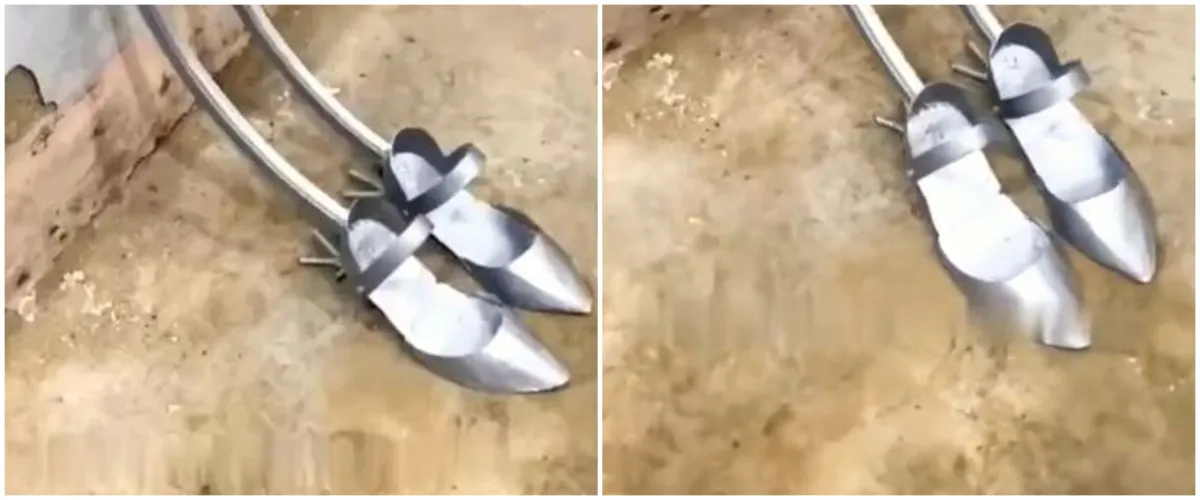 Lifehack nyeleneh pria ciptakan sepatu yang ada tempat duduknya, membantu saat capek berdiri