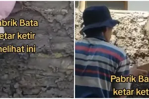 Lifehack nyeleneh pria bangun tembok pakai rangka bambu ini bikin pabrik batu bata ketar-ketir