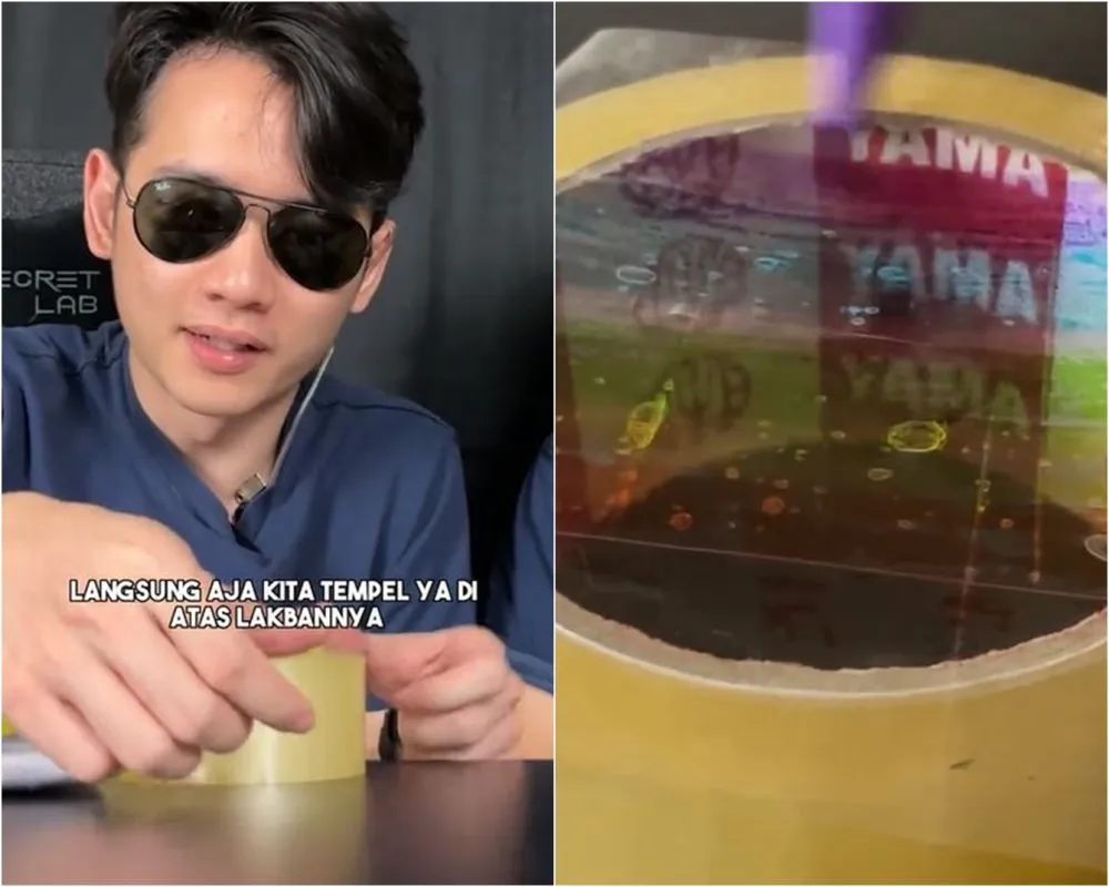 Lifehack nyeleneh bikin mainan pelangi dari lakban dan spidol TikTok