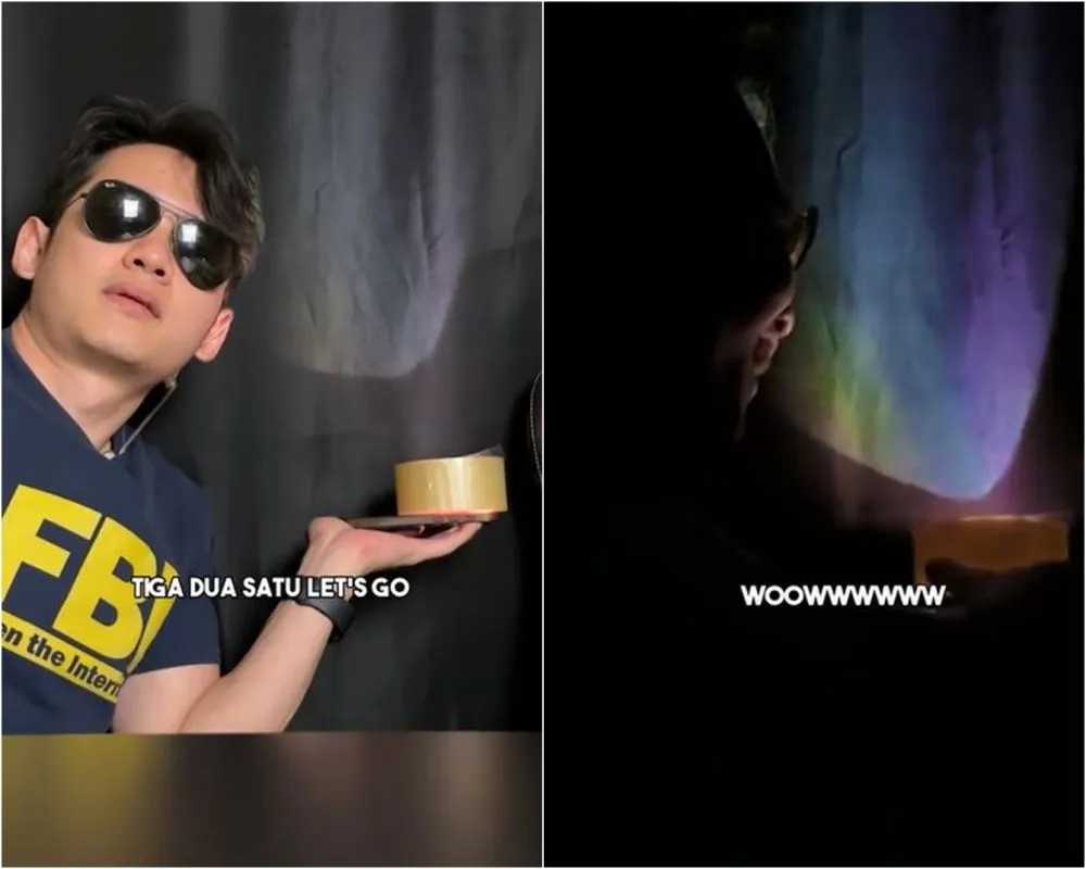 Lifehack nyeleneh bikin mainan pelangi dari lakban dan spidol TikTok