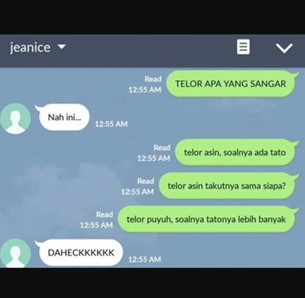 Jawaban kocak pas main tebak-tebakan sama gebetan Berbagai sumber