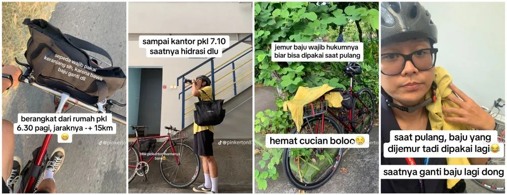 pria terapkan frugal living gowes © TikTok