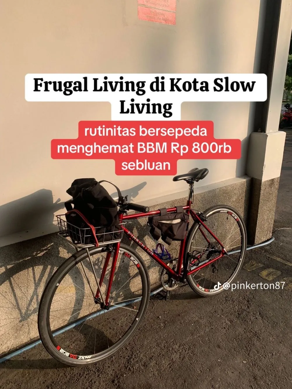 pria terapkan frugal living gowes © TikTok