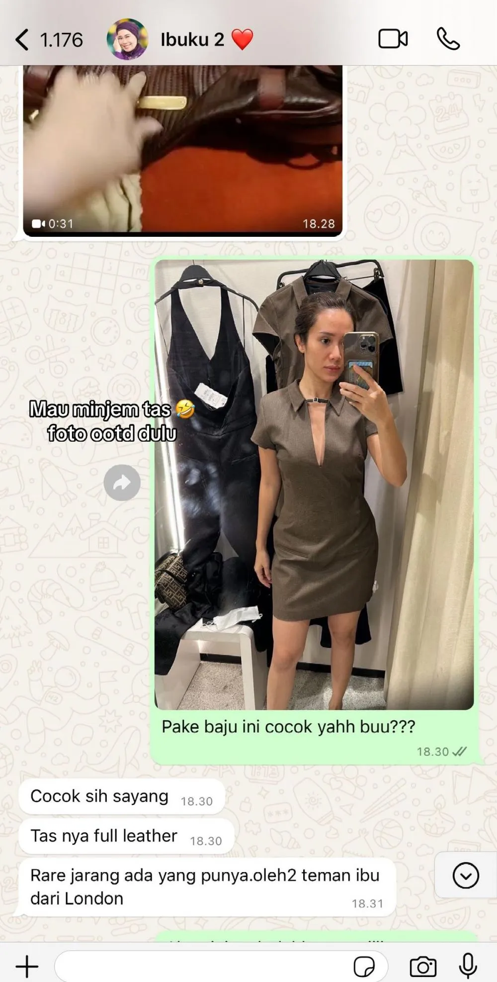 Chat Dewi Yull dan Merdi Octavia © TikTok