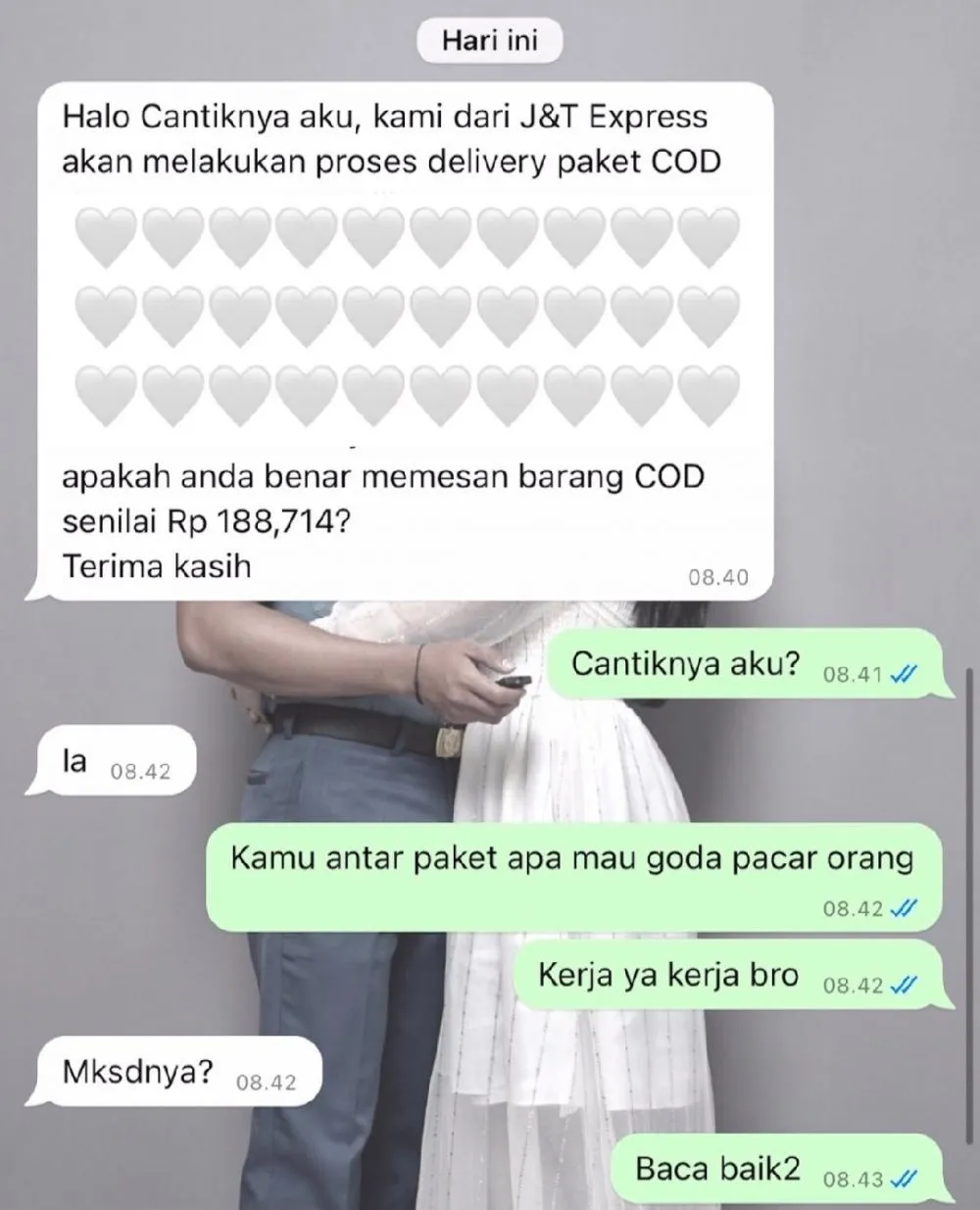 cowok damprat kurir endingnya malu TikTok