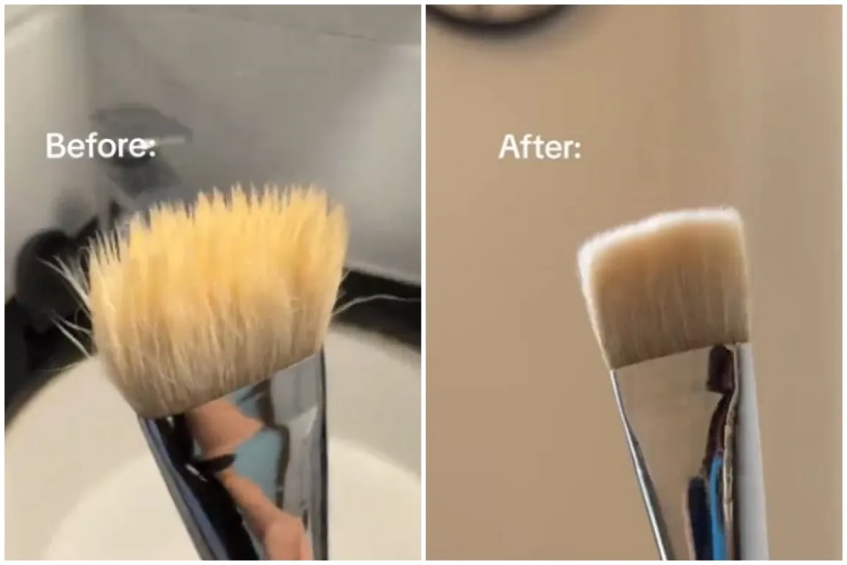Cara atasi brush makeup yang berserabut ini cuma pakai 1 alat dapur, jadi kembali rapi bak produk baru