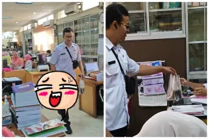 Cara pria bawa belasan plastik minuman ini idenya ada-ada aja, tak kewalahan andalkan 1 alat sederhana