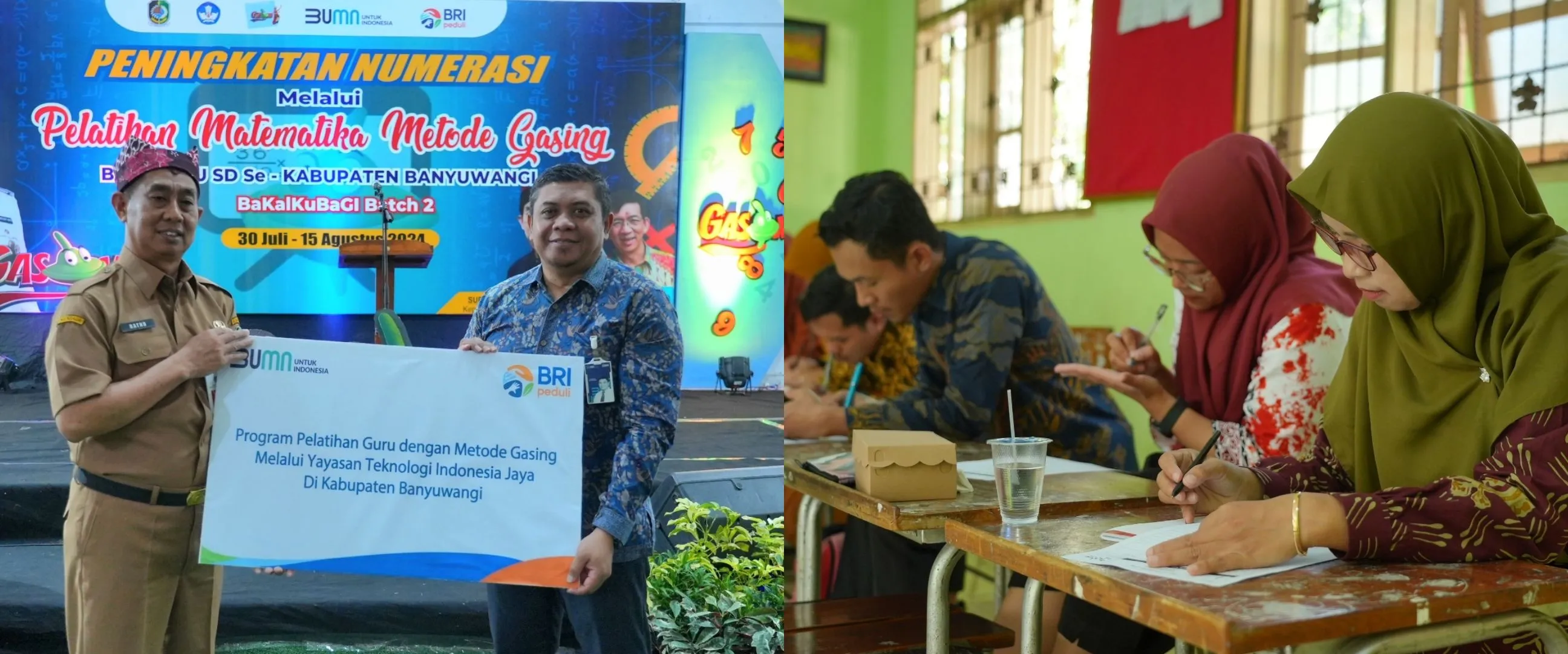 Tingkatkan mutu pendidikan di daerah, BRI ajak guru Banyuwangi latihan numerasi metode gasing