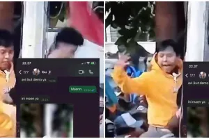 Ketahuan emak ikut demo di DPR gegara nampang di TV, momen apes pria ini bikin ngakak