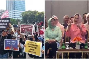 Momen Iriana Jokowi joget di Makassar saat ramai protes tolak revisi UU Pilkada, aksinya tuai kecaman