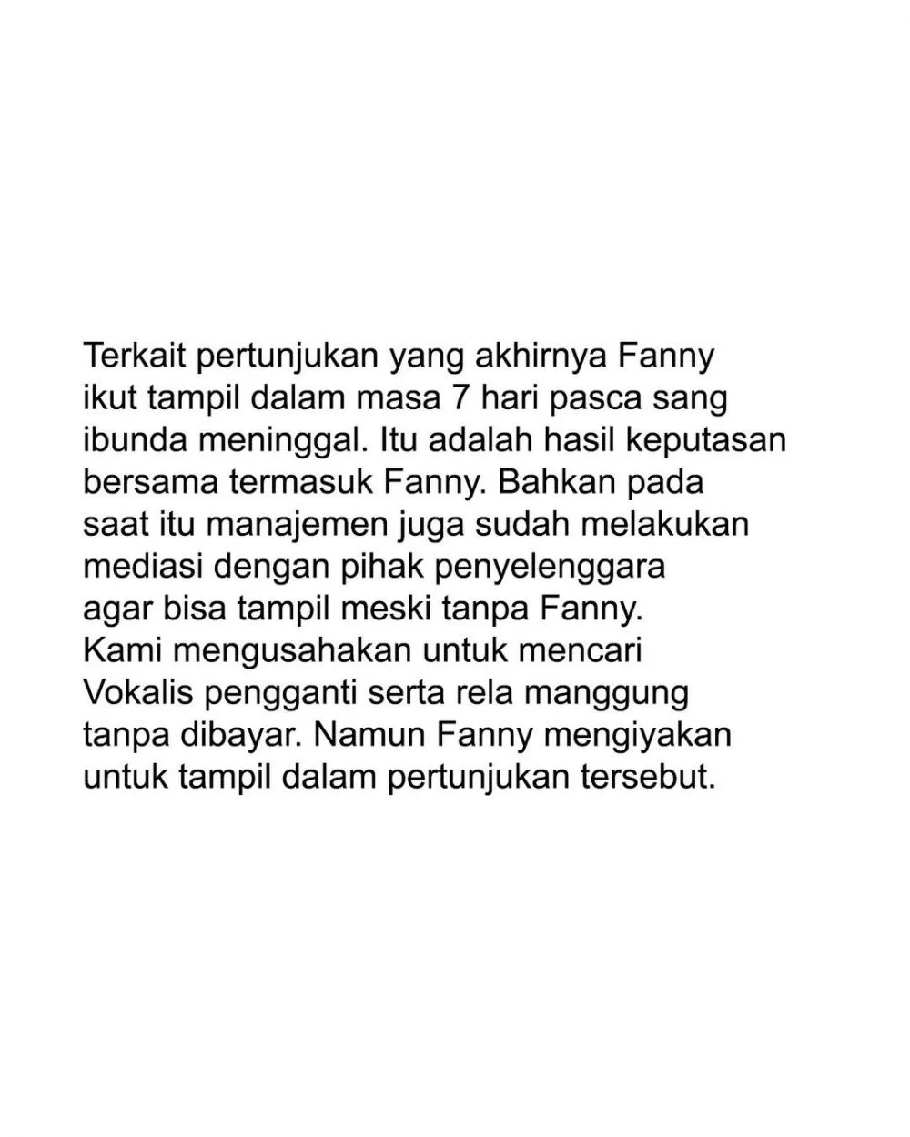 klarifikasi pihak Soegi Bornean © Instagram klarifikasi pihak Soegi Bornean © Instagram