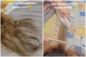 Anak kos ngide catok rambut pakai setrika ini bikin melongo, ekstrem tapi hasilnya tak mengecewakan