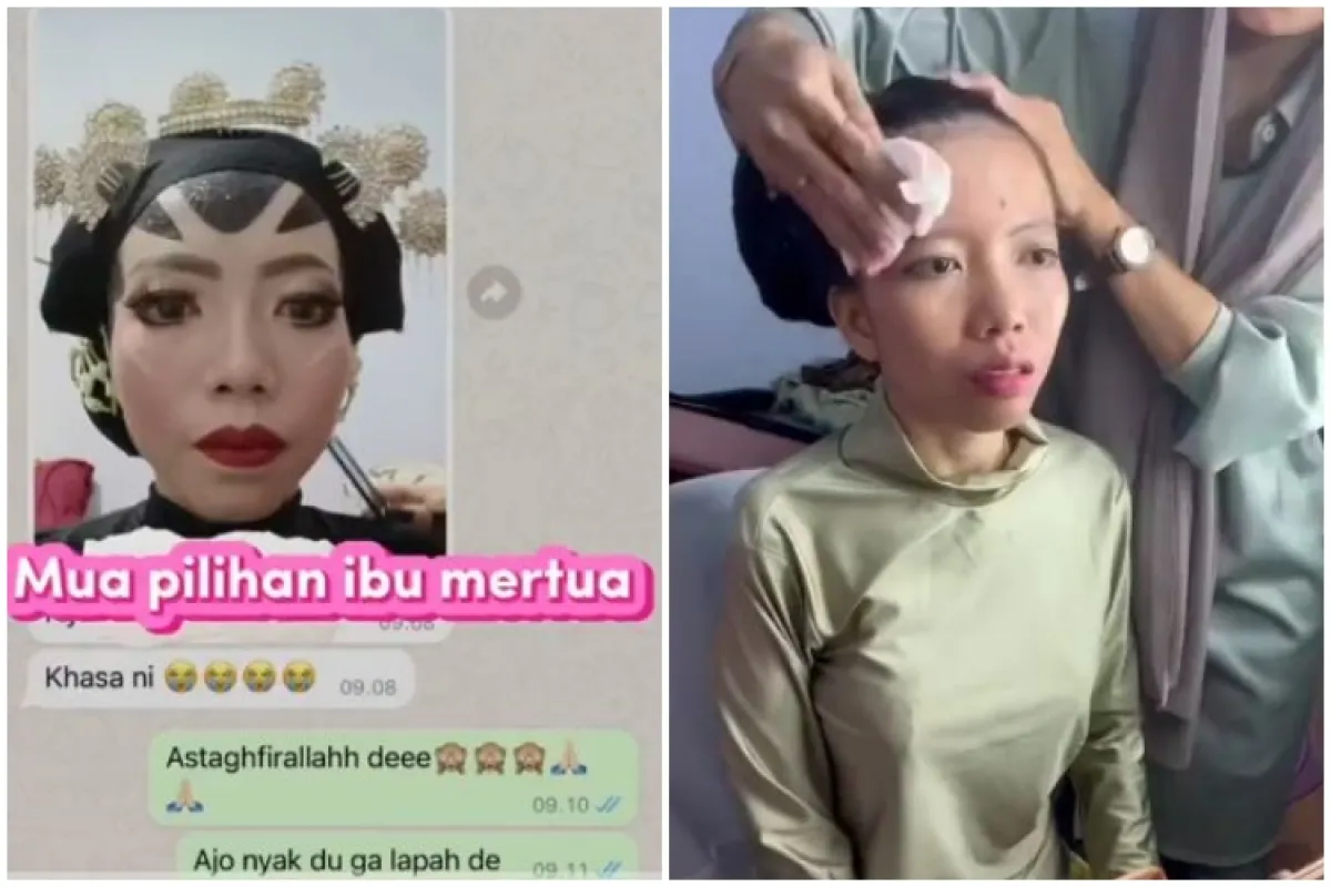 Efek pakai MUA pilihan mertua berakhir zonk, hasil rias ulang pengantin ini jadi mirip Barbie