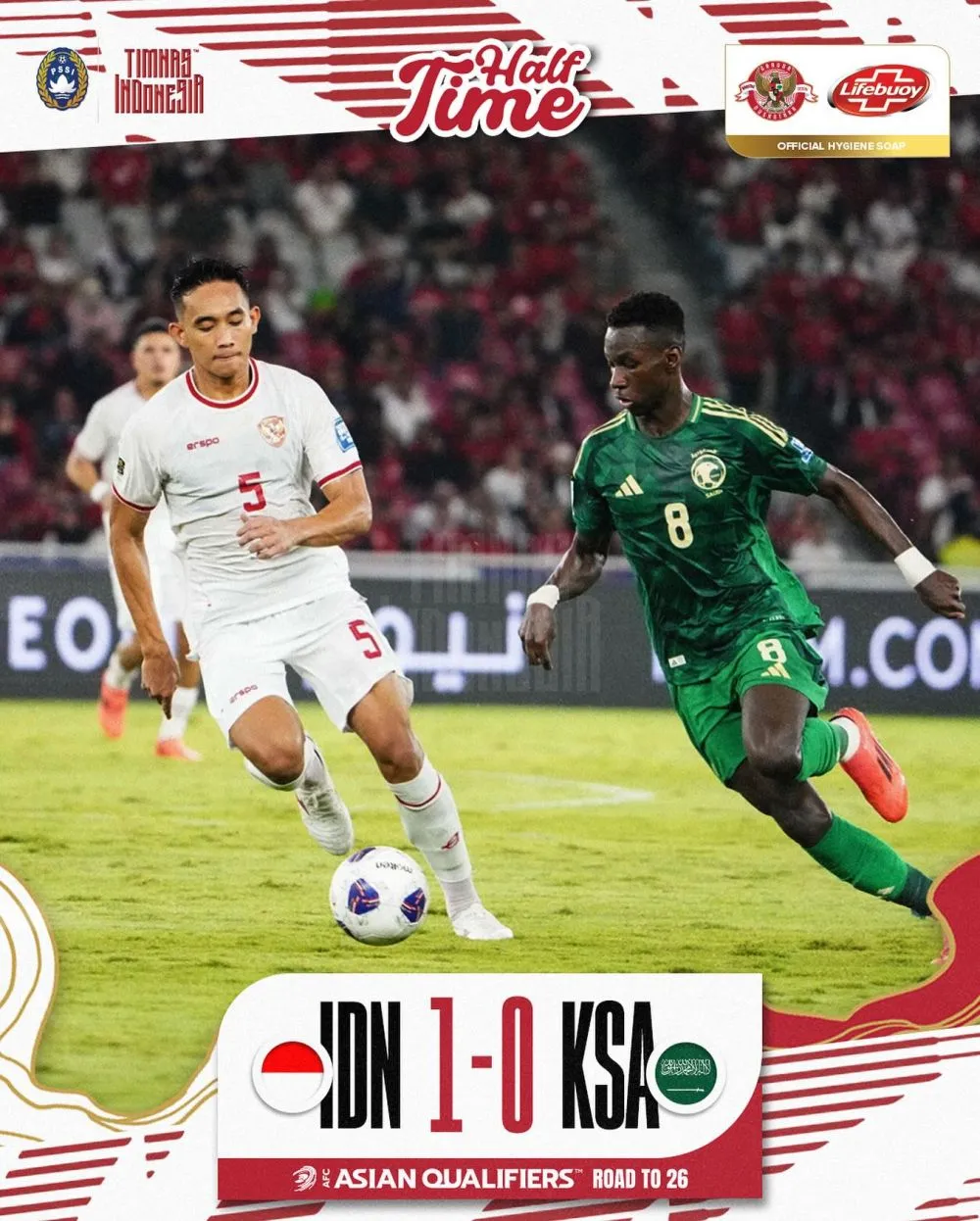 Indonesia dahsyat taklukkan Arab Saudi © Instagram